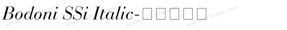 Bodoni SSi Italic字体转换